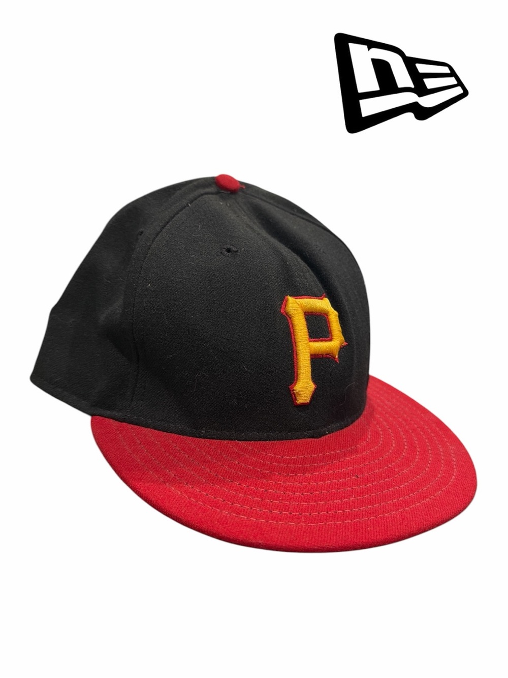 New Era VINTAGE Pittsburgh P Pirates Logo Fitted Cap‎ - Size 7 5/8